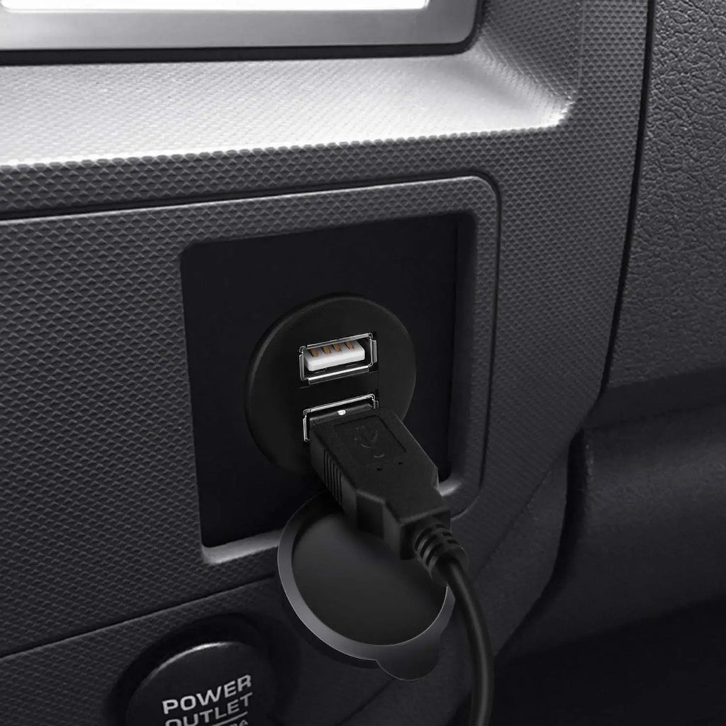 1m Dual USB Panel-Mount Extension Cable