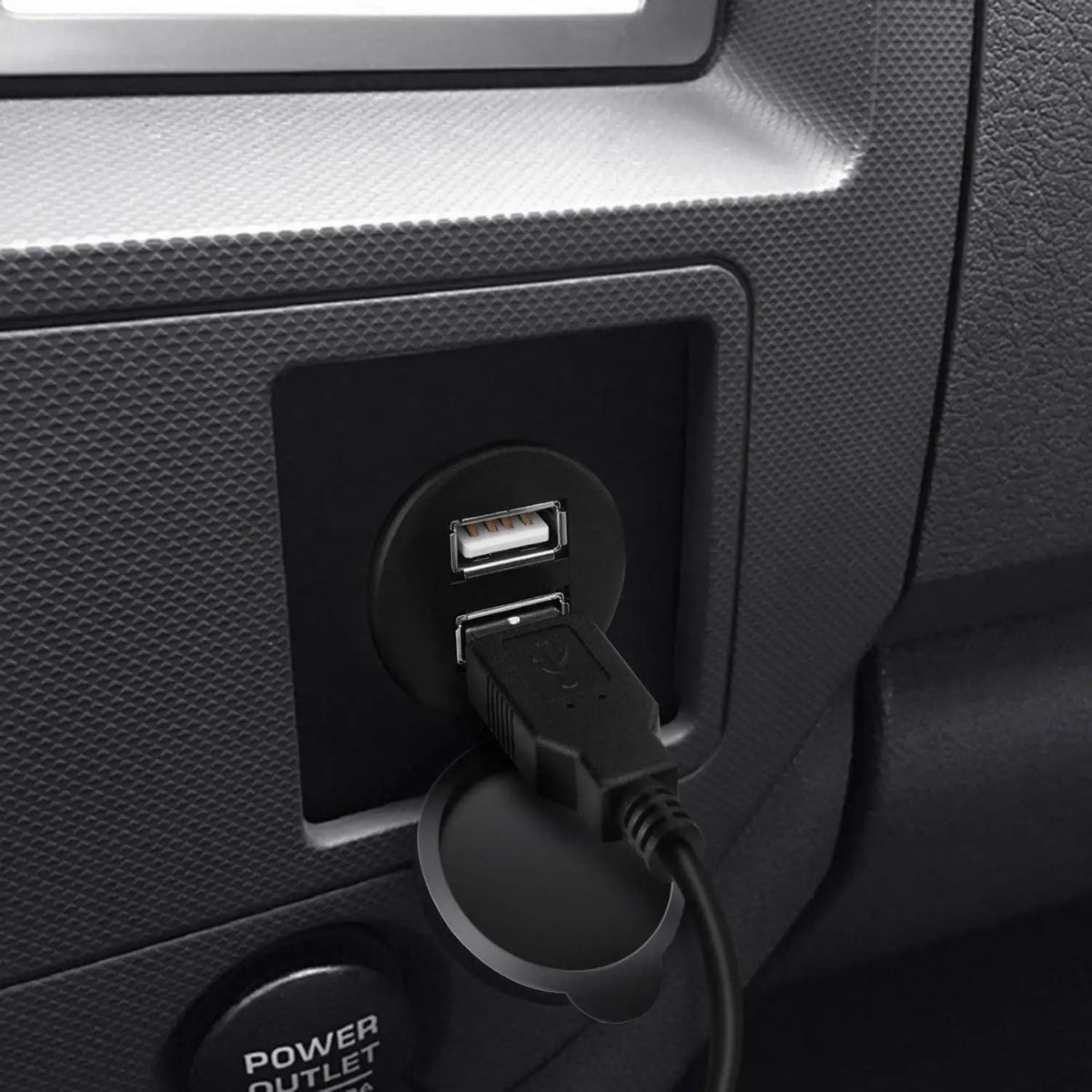 1m Dual USB Panel-Mount Extension Cable