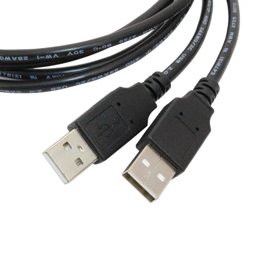 1m Dual USB Panel-Mount Extension Cable